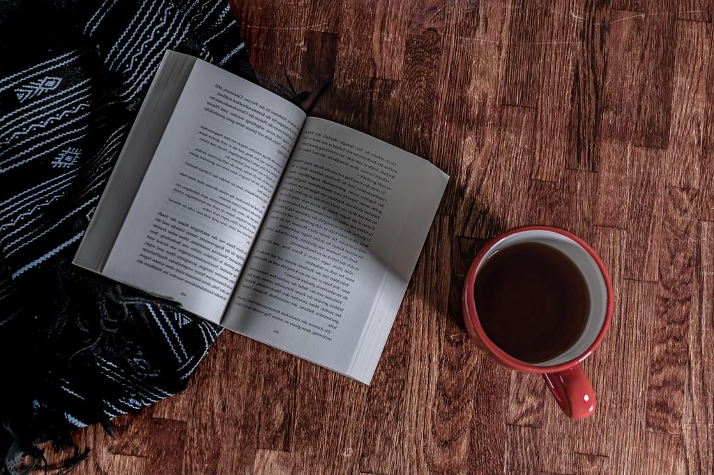 Person practicing mindful morning routine in serene environment